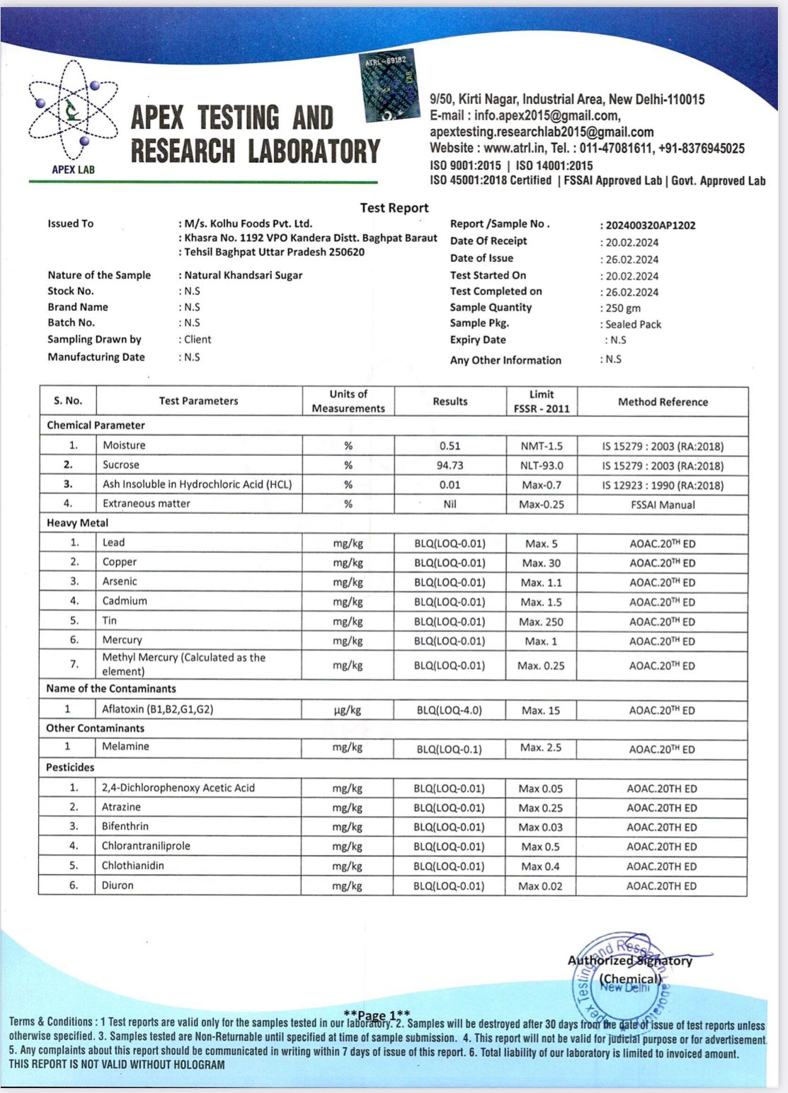 Kolhu Natural Khandsari Sugar