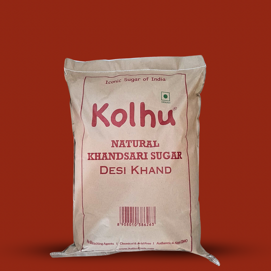 Natural Khandsari Sugar (Desi Khand) 30Kg PP Bulk Bag